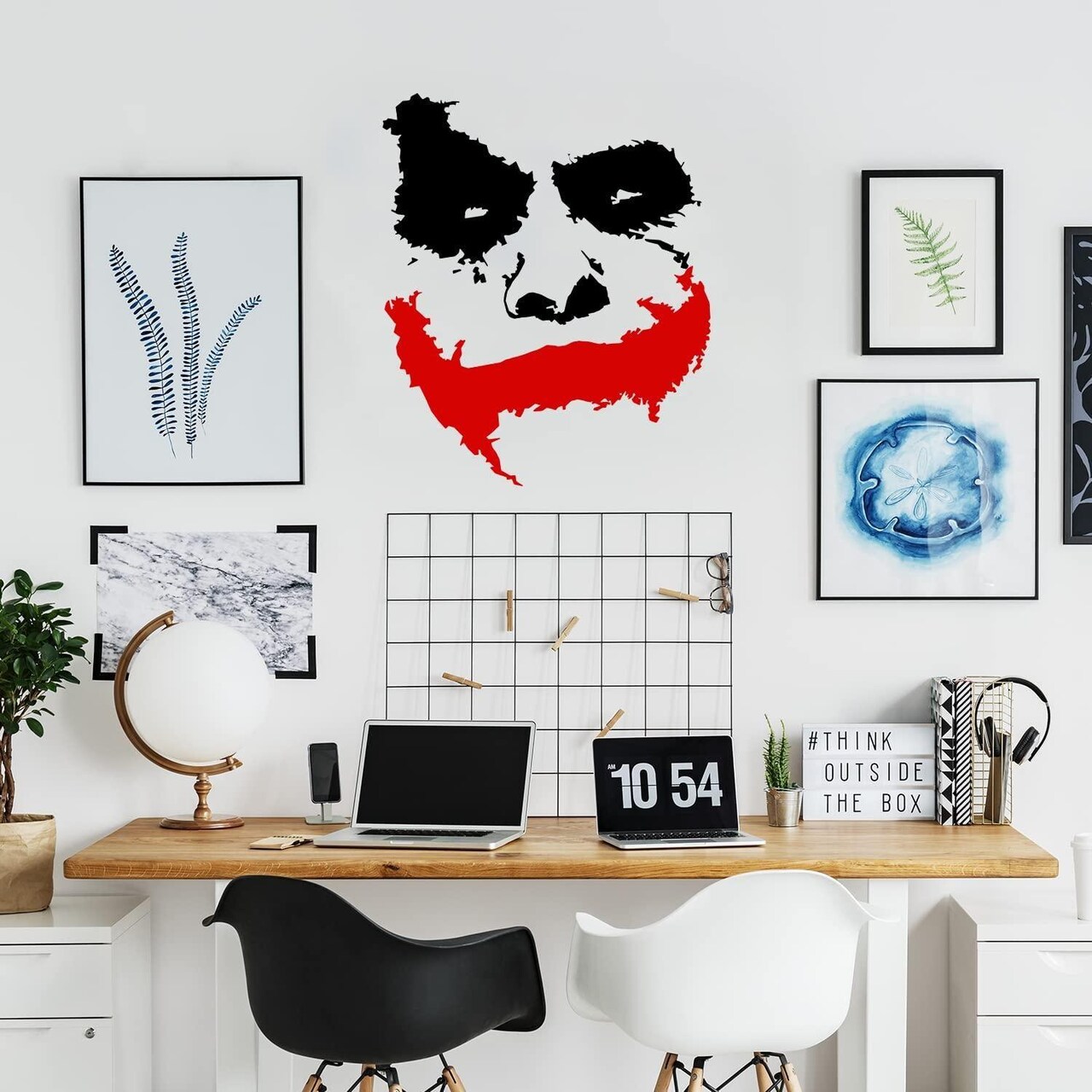 Slaf Ltd. Vinyl Wall Decal Scary Joker Face Why So Serious Removable Die Cut Decor Self Adhesive Mural Sticker (39'' x 33'')